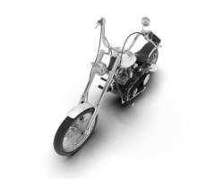 White motorcycle isolated on transparent background. 3d rendering - illustration png