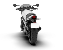 White motorcycle isolated on transparent background. 3d rendering - illustration png