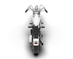 White motorcycle isolated on transparent background. 3d rendering - illustration png