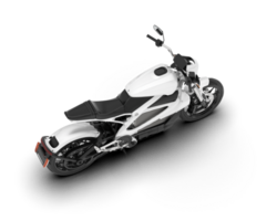 White motorcycle isolated on transparent background. 3d rendering - illustration png