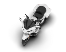 branco motocicleta isolado em transparente fundo. 3d Renderização - ilustração png