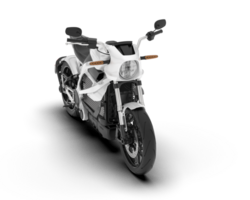 White motorcycle isolated on transparent background. 3d rendering - illustration png