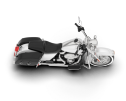 White motorcycle isolated on transparent background. 3d rendering - illustration png