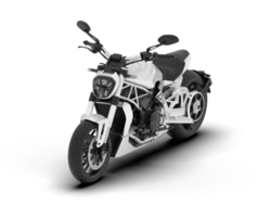 White motorcycle isolated on transparent background. 3d rendering - illustration png