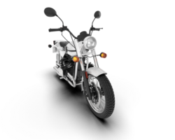 White motorcycle isolated on transparent background. 3d rendering - illustration png