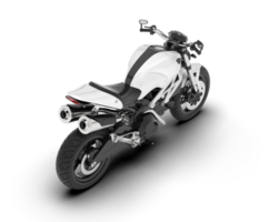 White motorcycle isolated on transparent background. 3d rendering - illustration png