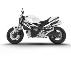 White motorcycle isolated on transparent background. 3d rendering - illustration png