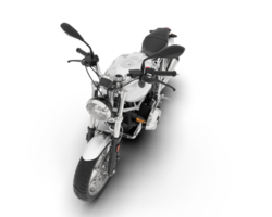 vit motorcykel isolerat på transparent bakgrund. 3d tolkning - illustration png