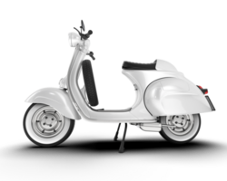 White motorcycle isolated on transparent background. 3d rendering - illustration png