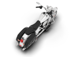 White motorcycle isolated on transparent background. 3d rendering - illustration png