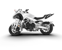 White motorcycle isolated on transparent background. 3d rendering - illustration png