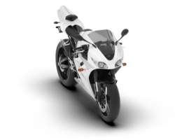 vit motorcykel isolerat på transparent bakgrund. 3d tolkning - illustration png