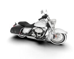 White motorcycle isolated on transparent background. 3d rendering - illustration png