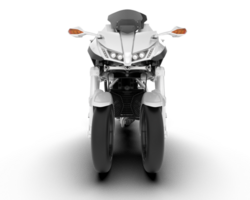 White motorcycle isolated on transparent background. 3d rendering - illustration png