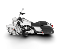 White motorcycle isolated on transparent background. 3d rendering - illustration png