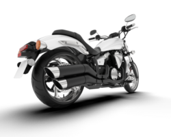 White motorcycle isolated on transparent background. 3d rendering - illustration png