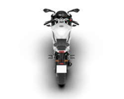 blanc moto isolé sur transparent Contexte. 3d le rendu - illustration png