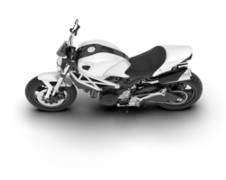 White motorcycle isolated on transparent background. 3d rendering - illustration png