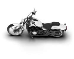 White motorcycle isolated on transparent background. 3d rendering - illustration png