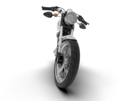 White motorcycle isolated on transparent background. 3d rendering - illustration png