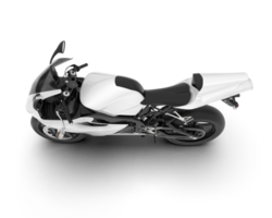 branco motocicleta isolado em transparente fundo. 3d Renderização - ilustração png