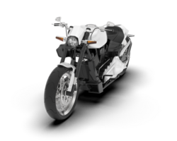 White motorcycle isolated on transparent background. 3d rendering - illustration png