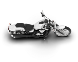 White motorcycle isolated on transparent background. 3d rendering - illustration png