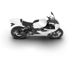 White motorcycle isolated on transparent background. 3d rendering - illustration png