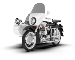 White motorcycle isolated on transparent background. 3d rendering - illustration png