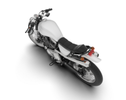 White motorcycle isolated on transparent background. 3d rendering - illustration png