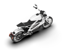 bianca motociclo isolato su trasparente sfondo. 3d interpretazione - illustrazione png