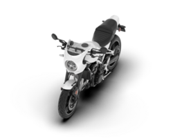 White motorcycle isolated on transparent background. 3d rendering - illustration png