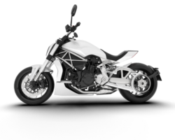 White motorcycle isolated on transparent background. 3d rendering - illustration png