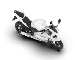 White motorcycle isolated on transparent background. 3d rendering - illustration png