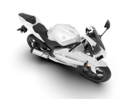 vit motorcykel isolerat på transparent bakgrund. 3d tolkning - illustration png