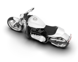 bianca motociclo isolato su trasparente sfondo. 3d interpretazione - illustrazione png