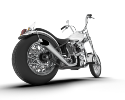 White motorcycle isolated on transparent background. 3d rendering - illustration png