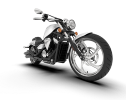 White motorcycle isolated on transparent background. 3d rendering - illustration png