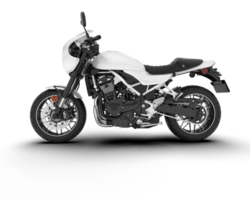 White motorcycle isolated on transparent background. 3d rendering - illustration png