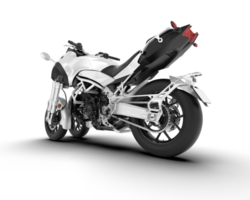 White motorcycle isolated on transparent background. 3d rendering - illustration png