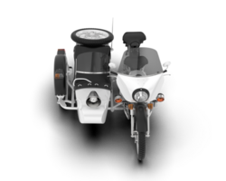 White motorcycle isolated on transparent background. 3d rendering - illustration png