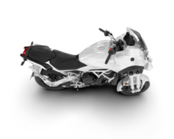 vit motorcykel isolerat på transparent bakgrund. 3d tolkning - illustration png