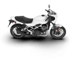 White motorcycle isolated on transparent background. 3d rendering - illustration png