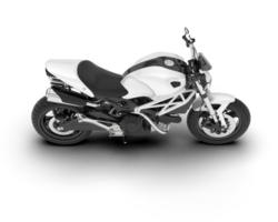 White motorcycle isolated on transparent background. 3d rendering - illustration png