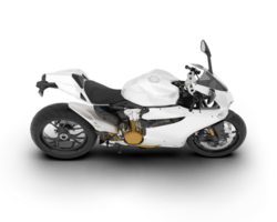 White motorcycle isolated on transparent background. 3d rendering - illustration png