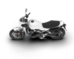 White motorcycle isolated on transparent background. 3d rendering - illustration png