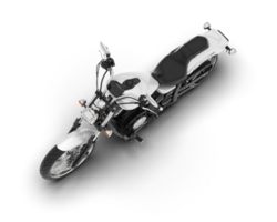 White motorcycle isolated on transparent background. 3d rendering - illustration png