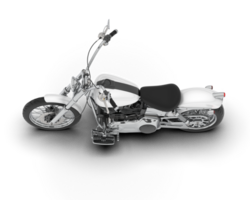 White motorcycle isolated on transparent background. 3d rendering - illustration png