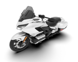 White fast bike isolated on transparent background. 3d rendering - illustration png