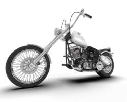 White motorcycle isolated on transparent background. 3d rendering - illustration png